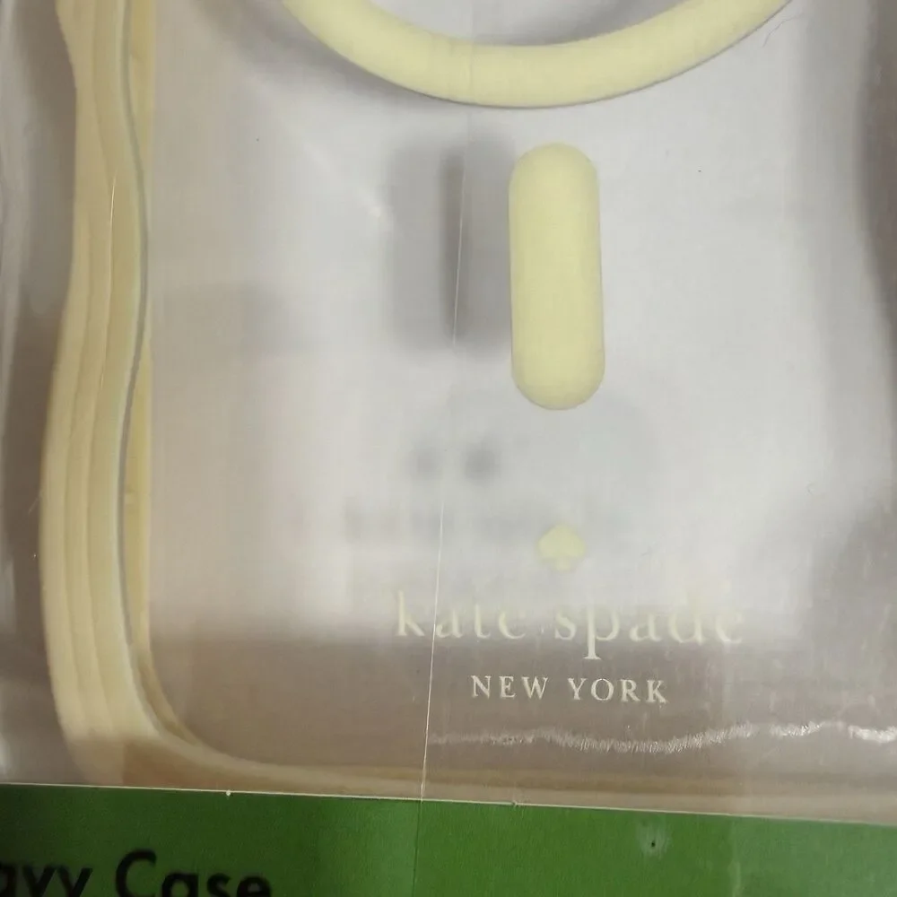KATE SPADE Case Magsafe For iPHONE 16 Pro Max Wavy Light Yellow Clear New